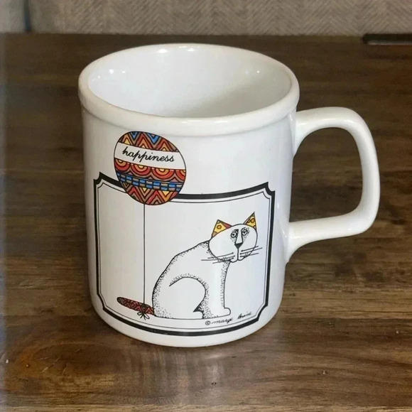 Marge Levine Happiness Cat Coffee Mug Tea Cup Westwood Japan VINTAGE - Picture 1 of 5